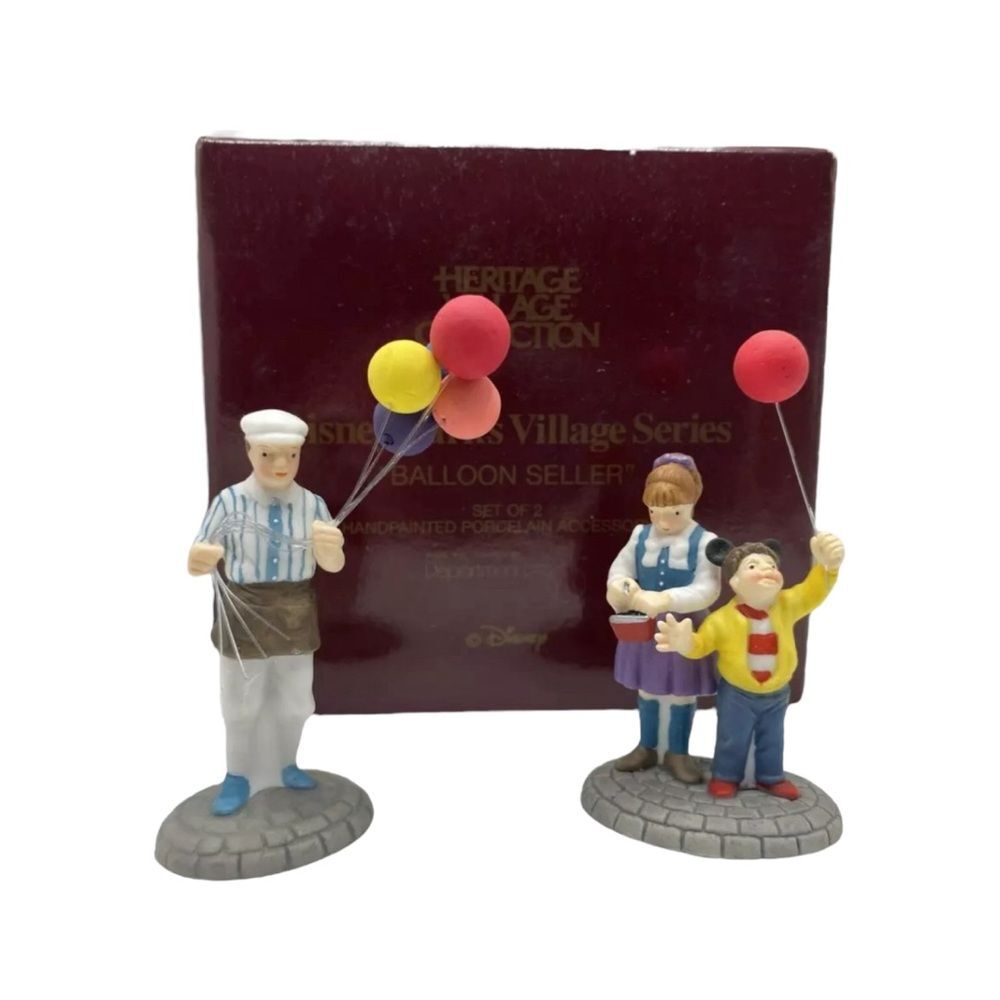 Department 56 Disney Parks Village Series “Balloon Seller” Set of